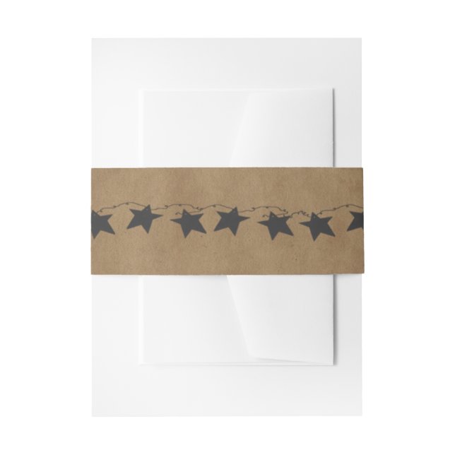 Rusty Stars Belly Bands Invitation Belly Band (Front Example)