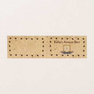 Rusty Stars & Candle Folded Business Card