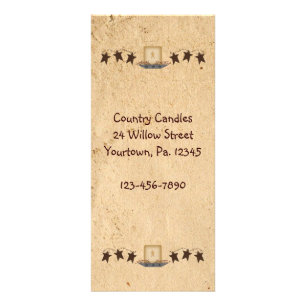 Rusty Stars & Candle Rack Card
