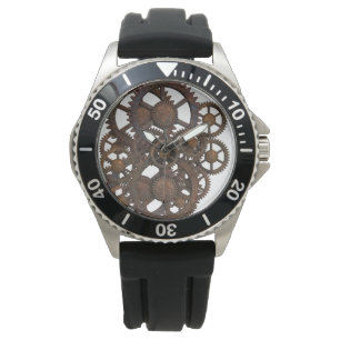 Rusty Steampunk Metal Gears Watch