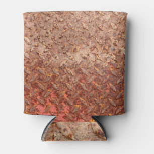 Rusty steel plate, grungy metal texture. can cooler