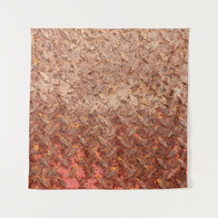 Rusty steel plate, grungy metal texture. tapestry