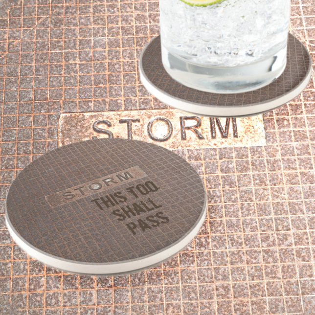 Rusty Storm Manhole Cover Photographic sandstone Coaster (Creator Uploaded)