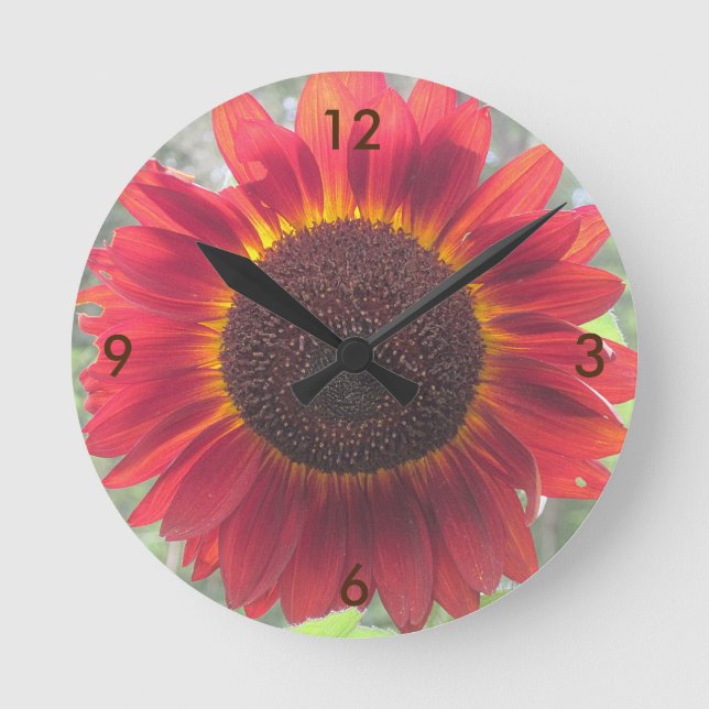 Rusty Sunflower Wall Clock (Front)