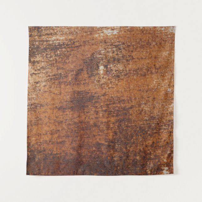Rusty Textured Metal Surface Tapestry (Front)