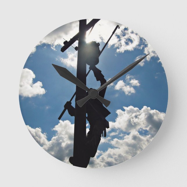 Rusty the Lineman Round Clock (Front)