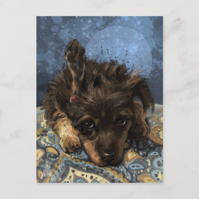 Rusty the Poodle Postcard (Front)