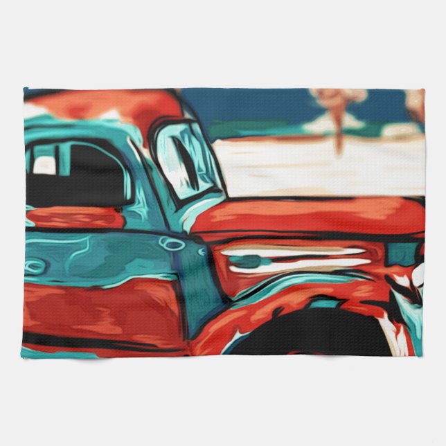 Rusty Truck Tea Towel (Horizontal)
