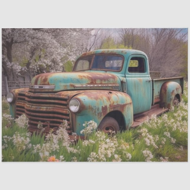 Rusty Truck Tissue Paper (Front)