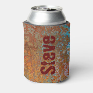 Rusty, Verdigris, Grunge Steampunk  Can Cooler