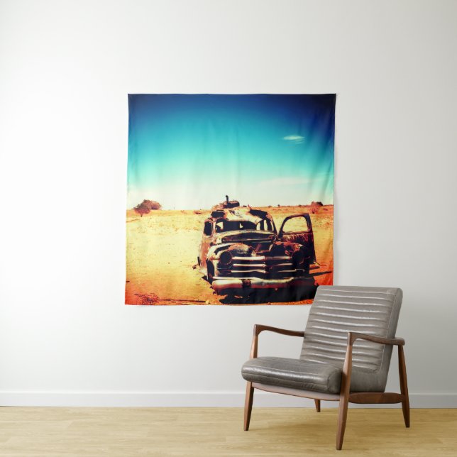 Rusty Vintage Car Tapestry (In Situ)
