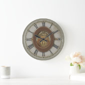 Rusty Vintage Cogs Steampunk Large Clock (Home)