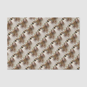 Rusty vintage tractor tissue paper