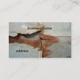 rusty wall business card