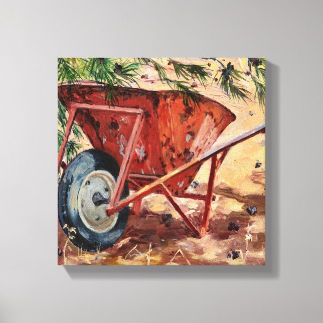 Rusty Wheelbarrow 2009 Canvas Print (Front)