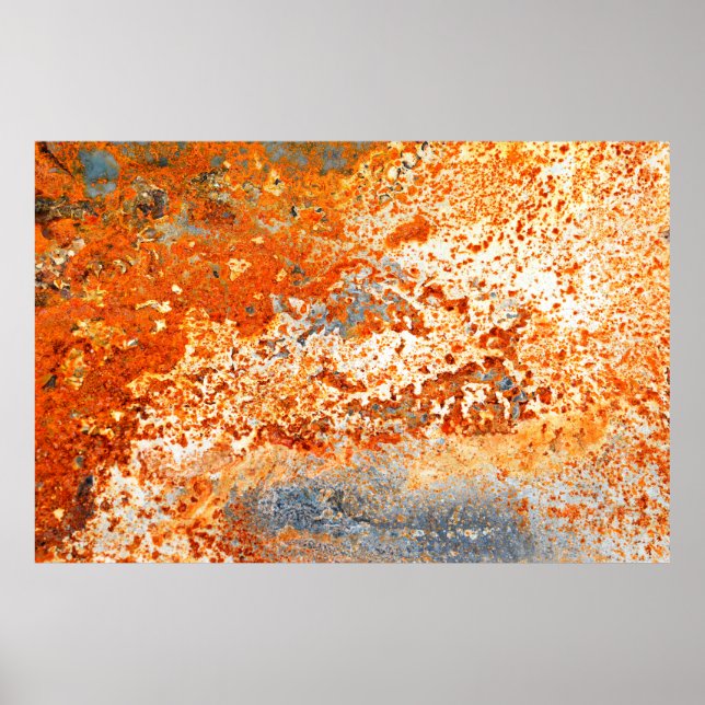 Rusty Zinc grunge background Poster (Front)