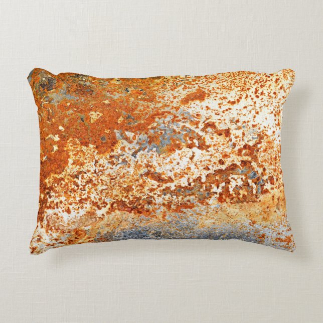 Rusty zinc: grunge texture background. decorative cushion (Front)