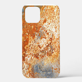 Rusty zinc: grunge texture background. iPhone 12 case