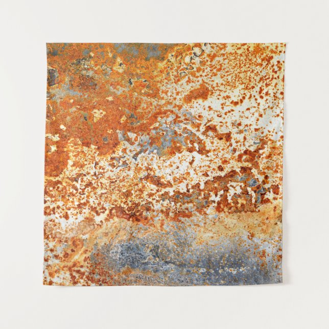 Rusty zinc: grunge texture background. tapestry (Front)