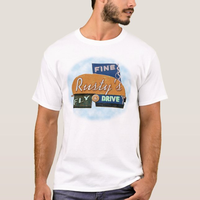 Rusty's Fly & Drive - large T-Shirt (Front)