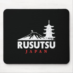 Rusutsu Japan Ski Resort Retro Skiing Snowboarding Mouse Pad