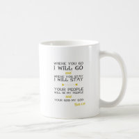 Ruth 1:16 | Inspirational Bible Verse | Yellow