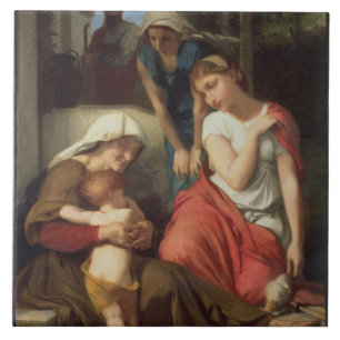 Ruth and Naomi, 1859 (oil on canvas) Tile