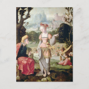 Ruth and Naomi in the field of Boaz, c.1530-40 Postcard