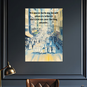 Ruth Bader Ginsberg Women's Sufferage    Poster