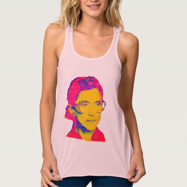 Ruth Bader Ginsburg 1983, Pop Art Portrait Singlet (Front)