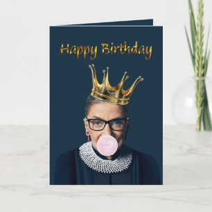 Ruth Bader Ginsburg Blowing Pink Bubble gum Card