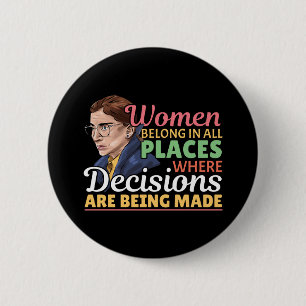 Ruth Bader Ginsburg Feminist Lawyer Judge 6 Cm Round Badge