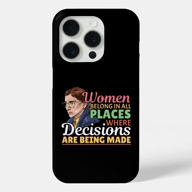 Ruth Bader Ginsburg Feminist Lawyer Judge Case-Mate iPhone Case (Back)