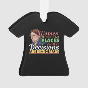Ruth Bader Ginsburg Feminist Lawyer Judge Ornament