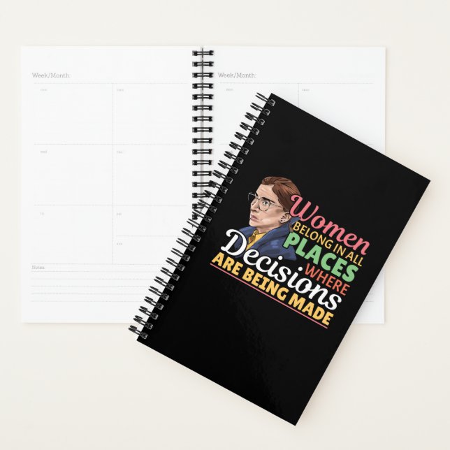 Ruth Bader Ginsburg Feminist Lawyer Judge Planner (Display)