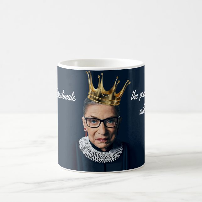 Ruth Bader Ginsburg Gold Crown Coffee Mug (Center)
