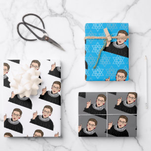 RUTH BADER GINSBURG Hanukkah Wrapping Paper Sheets