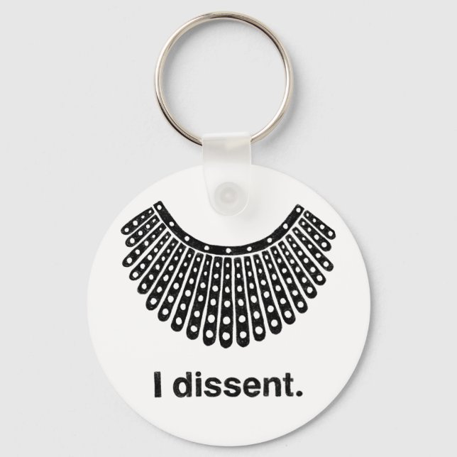 Ruth Bader Ginsburg I Dissent RBG Collar Key Ring (Front)