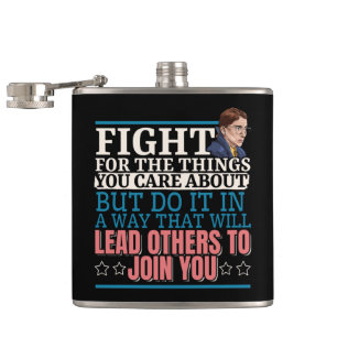 Ruth Bader Ginsburg Lead Others to Join You Hip Flask