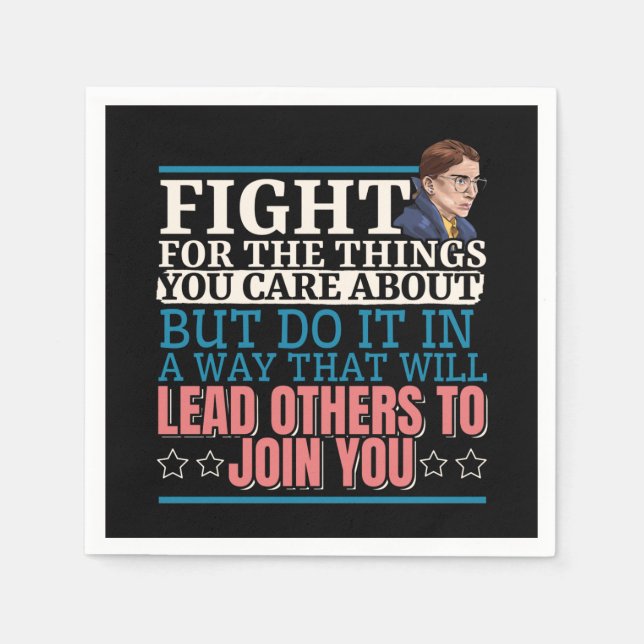 Ruth Bader Ginsburg Lead Others to Join You Napkin (Front)