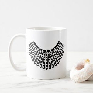 Ruth Bader Ginsburg Mug, RBG collar Coffee Mug