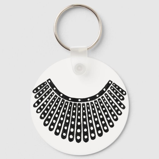 Ruth Bader Ginsburg Notorious RBG Collar Key Ring (Front)