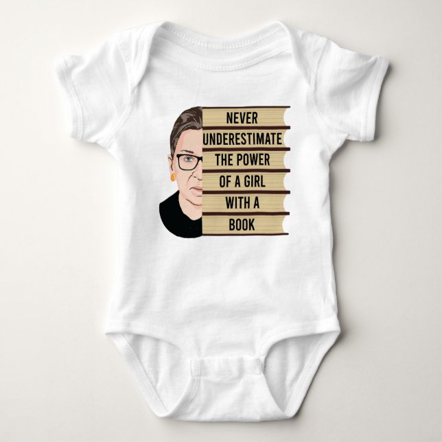 Ruth Bader Ginsburg, Notorious RBG, RBG, I dissent Baby Bodysuit (Front)