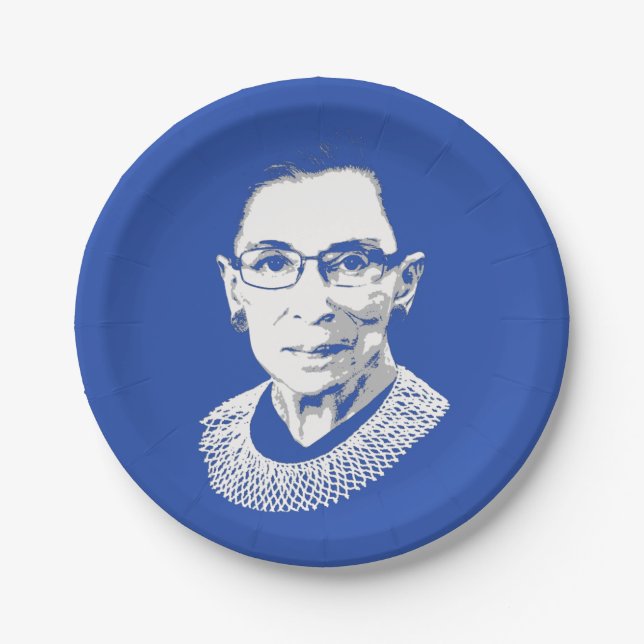 RUTH BADER GINSBURG PAPER PLATE (Front)