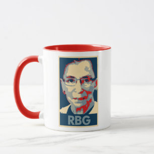 Ruth Bader Ginsburg Poster Political Parody Mug