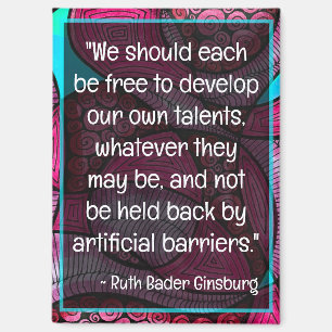 Ruth Bader Ginsburg Qutoes RBG Wisdom Micro Doodle Magnet