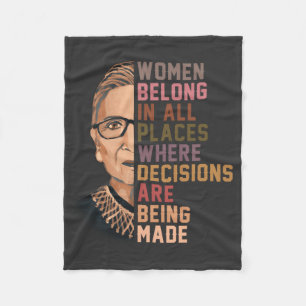 Ruth Bader Ginsburg RBG Fleece Blanket