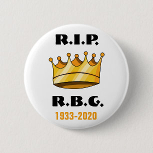 Ruth Bader Ginsburg RBG Rest In Peace 6 Cm Round Badge