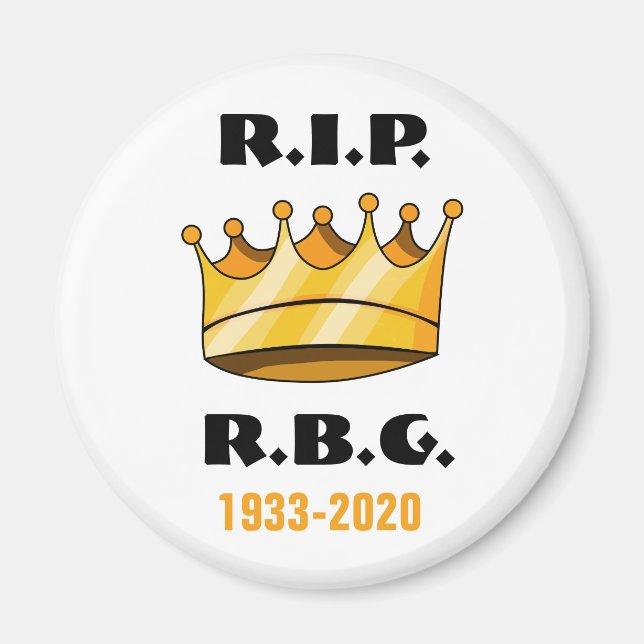 Ruth Bader Ginsburg RBG Rest In Peace Magnet (Front)