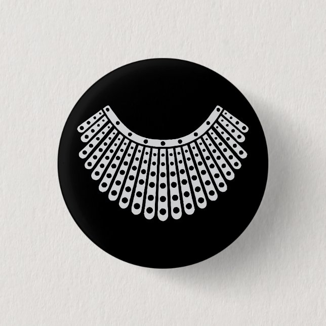 Ruth Bader Ginsburg, RBG Womens, RBG collar 3 Cm Round Badge (Front)